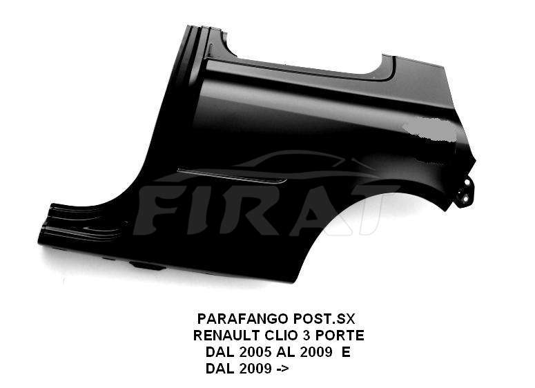 PARAFANGO RENAULT CLIO 3P 05 -> POST.SX